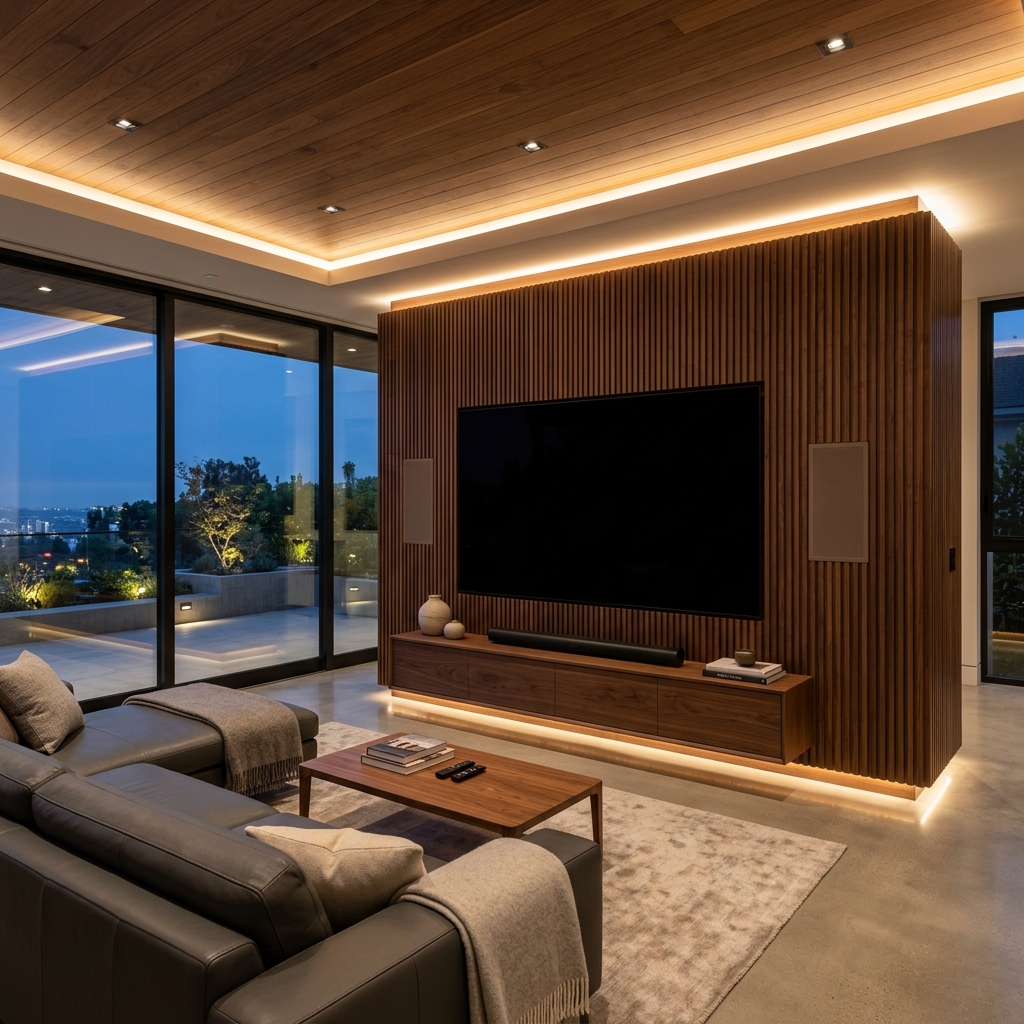 Illustrative planning scenario: Illustrative Concealed TV & AV Wiring Plan
